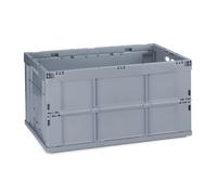Relaxdays Cassetta Pieghevole, Stabile, da Lavoro, Plastica Resistente, 60L, HLP
