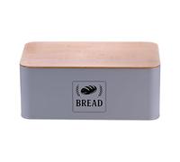 Relaxdays Cassetta Portapane con Coperchio in bambù, Contenitore Pane e Biscotti, Salvafreschezza
