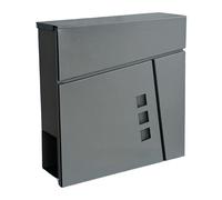 Relaxdays Cassetta postale con scomparto giornali