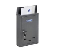 Relaxdays Cassetta postale con targhetta nome