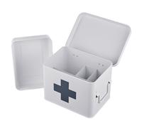 Relaxdays Cassetta pronto soccorso in metallo