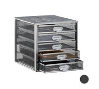 Relaxdays Cassettiera da scrivania formato A4