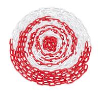 Relaxdays 10m Catena Plastica Rossa e Bianca, Barriera Parcheggio, Segnaletica Stradale,Transenna Blocco, Multicolore