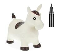 Relaxdays Cavallo bianco gonfiabile per saltare