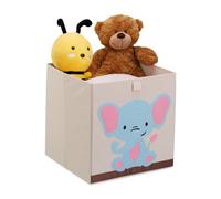 Relaxdays Cesta portagiochi con simpatico elefante