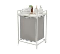 Relaxdays Cestello portabiancheria con ripiano