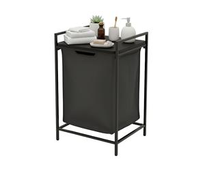 Relaxdays Cestello portabiancheria con ripiano