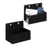 Cestino Portaoggetti Parete Contenitore Salvaspazio Organizer 20x25x16,5cm Set 2