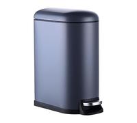 Relaxdays Cestino, 10 litri, chiusura automatica, sacchetto estraibile, cestino per cosmetici con coperchio, grigio