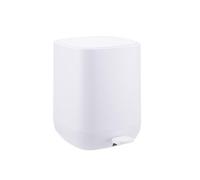 Relaxdays Cestino, 9 L, chiusura soft-close, secchio interno rimovibile con manico, plastica opaca, pedale, bianco