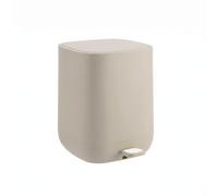 Relaxdays Cestino 9 l con Chiusura Soft, Secchio Interno Rimovibile, plastica Opaca, Pedale e Coperchio, Beige 27x21x26