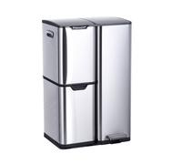 Relaxdays Cestino a 3 scomparti 60 l