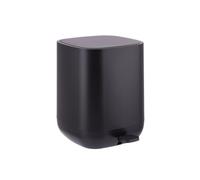 Relaxdays Cestino 9 l con Chiusura Soft-Close, Secchio Rimovibile, plastica Opaca, Pedale e Coperchio, Nero 27x21x26 cm