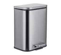 Relaxdays Cestino con protezione per impronte 5 l