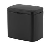Relaxdays Cestino da parete 4 l, da appendere o incollare, nero