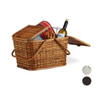 Cestino da picnic Cesta intrecciata Contenitore artigianale 25 L Rattan Leggero