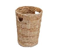 Relaxdays Cestino Gettacarte Intrecciato, Cesto per la Carta Senza Coperchio, HxD: 32x25 cm, Giacinto Acqua, Naturale, Fibra vegetale