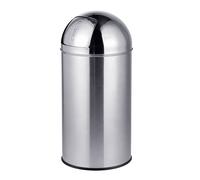 Relaxdays Cestino inox con coperchio a pressione