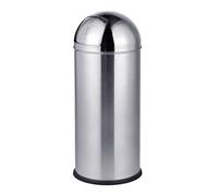 Relaxdays Cestino inox con coperchio a pressione