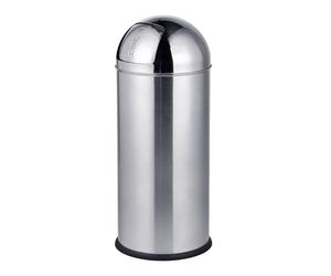 Relaxdays Cestino inox con coperchio a pressione