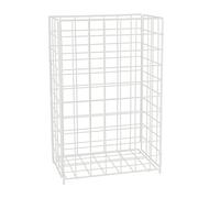 Relaxdays Cestino per Ufficio e Studio, Metallo, Aperto, 60 Litri, 62x40x25 cm, Bianco