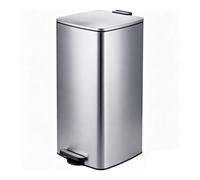 Relaxdays Cestino rifiuti 60 L acciaio inox
