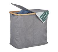 (TG. 1 pz.) Relaxdays Cesto Portabiancheria con Coperchio, Cesta Pieghevole con