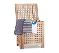 Portabiancheria Cesto per la biancheria Contenitore legno 100% cotone 6,7 kg