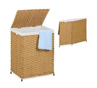 Cesto Bucato Contenitore Portabiancheria Raccogli Biancheria Sporca Rattan 90 L