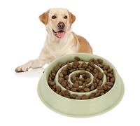 Relaxdays Ciotola Anti-Ingozzamento per Cani, 400 ml, Lenta Assunzione del Cibo, Adatta alla Lavastoviglie, Verde