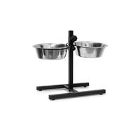 Relaxdays Ciotola doppia per cani in acciaio inox