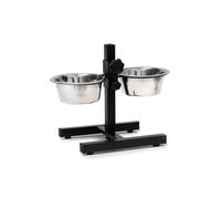 Relaxdays Ciotola doppia per cani in acciaio inox