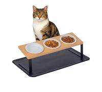 Relaxdays Ciotola gatto rialzata ceramica