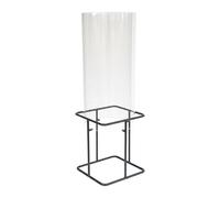 Relaxdays Colonna Decorativa per laghetto da Giardino in Acrilico/Metallo 60x22x22 cm Trasparente/Grigio