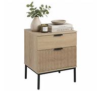 Relaxdays Comodino 2 cassetti