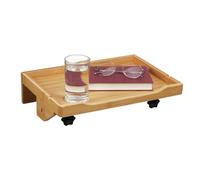 Relaxdays Comodino a morsetto in bambù, 9 x 36 x 25,5 cm, colore naturale