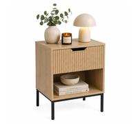 Relaxdays Comodino con frontale rigato