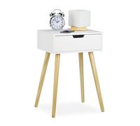 Comodino bianco Tavolino da notte Mobiletto scandinavo 10 Kg Comodino moderno
