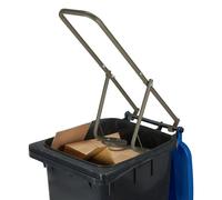 Relaxdays Compattatore Rifiuti Domestico, Trash Compactor, Pressa Manuale per Bidone della Spazzatura, Acciaio, Marrone, 95 cm