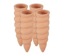 Relaxdays Coni di Argilla Piante, per Bottiglie da 1,5 l, Aiuto per irrigazione, Altezza x Diametro 16,5 x 5 cm, Terracotta, 100% Ceramica, Marrone, Confezione da 8