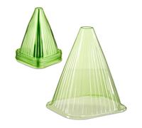 Relaxdays Coni protettivi per piante – Anti-lumaca e anti-gelo – Set 32 PVC Verde 22x19x19 cm