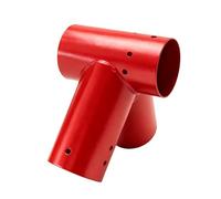 Relaxdays connettore per Altalena a Forma di A, 90°, Acciaio Verniciato, 100 mm, Rosso