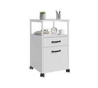 Contenitore su Ruote Relaxdays, 2 cassetti, cartelle sospese, Design Moderno, HLP: 66,5 x 42 x 44 cm, schedario Bianco
