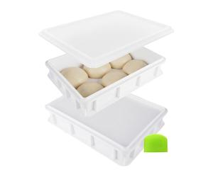 Relaxdays Contenitore panetti con coperchio 2 pz