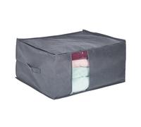 Relaxdays Contenitore per Armadio, Cerniera, Organizzatore sotto Letto, Porta Vestiti Cambio, HLP: 30x60x45 cm, Grigio