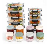 Relaxdays Contenitori e barattoli per conserve, set 18pz, 4, trasparente