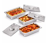 Relaxdays Contenitori GN 1/4 inox, set da 3