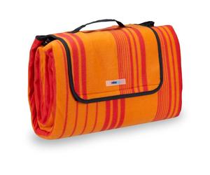 Relaxdays Coperta da picnic 200x200 arancione