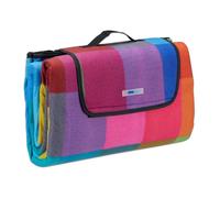 Relaxdays Coperta da picnic a quadri colorati