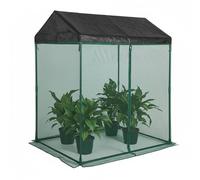 Relaxdays Copertura protettiva piante con porta e tetto, anti-insetti, HxLxP 150x130x90 cm, pomodori, PP, ferro, verde